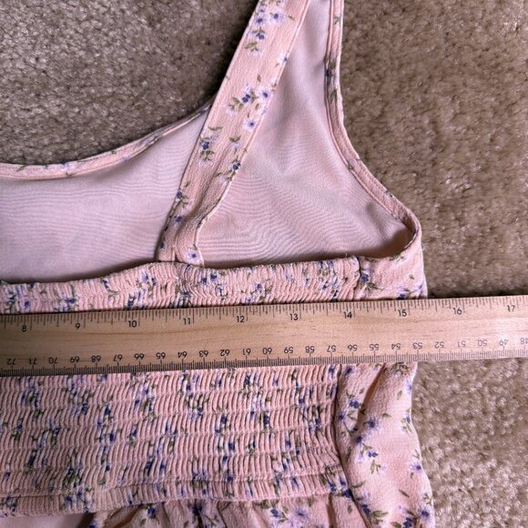 American Eagle Outfitters Womens Floral Dress Size Medium Cream Sundress E825 - Picture 11 of 13